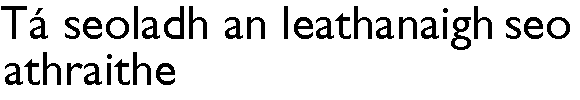 T� seoladh an leathanaigh seo athraithe