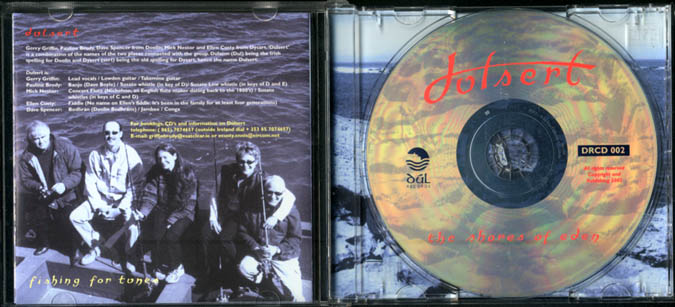 Design for the CD by Dulsert "The Shores of Eden" Back cover of booklet and CD front
