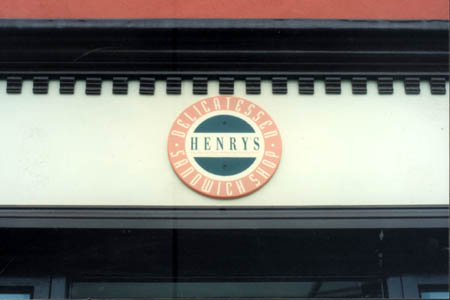 Shop fascia for Henry's