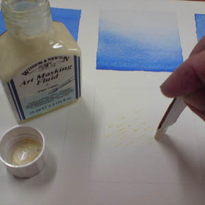 Applying masking fluid